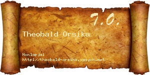 Theobald Orsika névjegykártya
